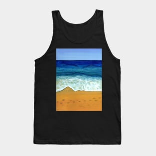 Beach Painting in Gouache Tank Top